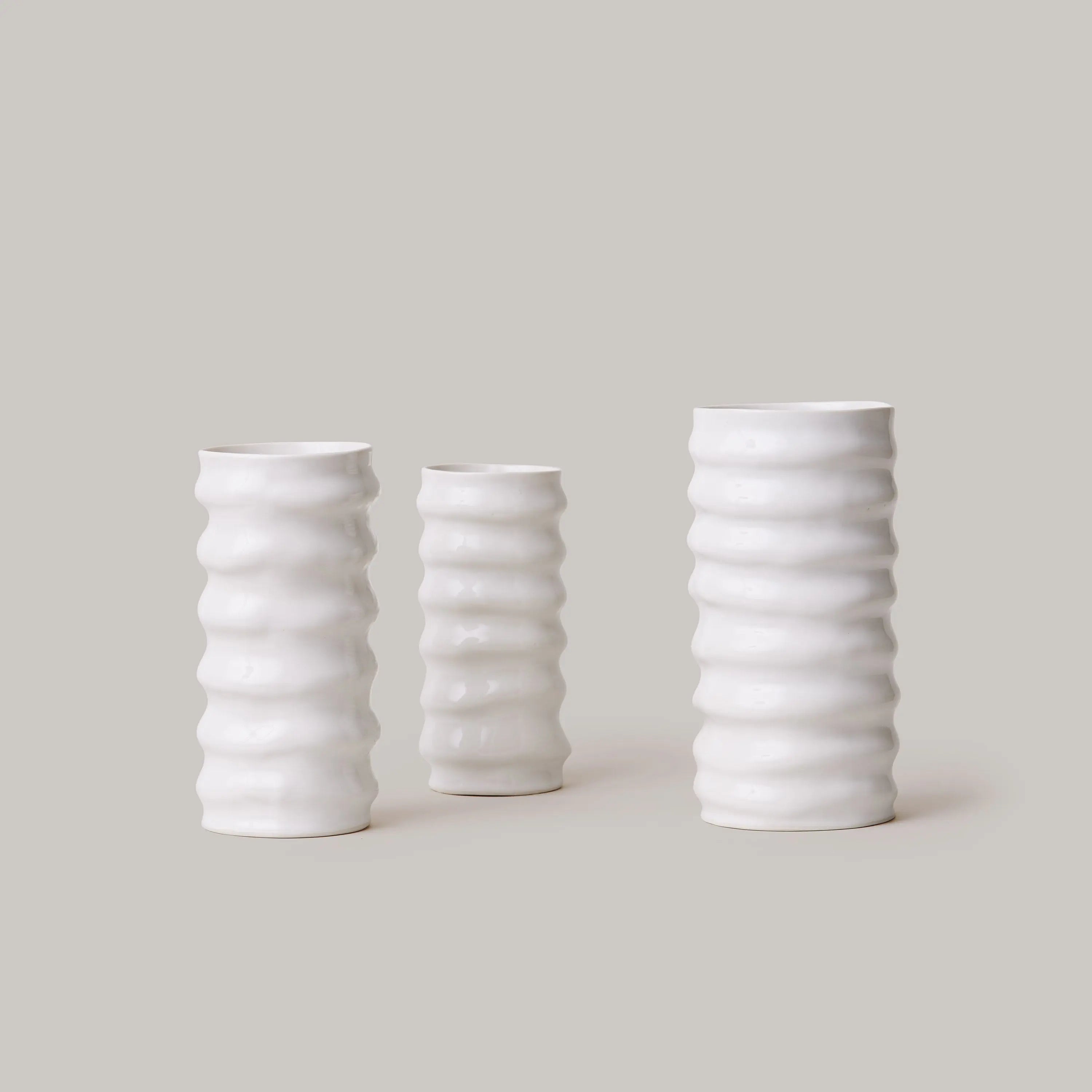 White Porcelain  Ceramic Vase Stephanie Grace