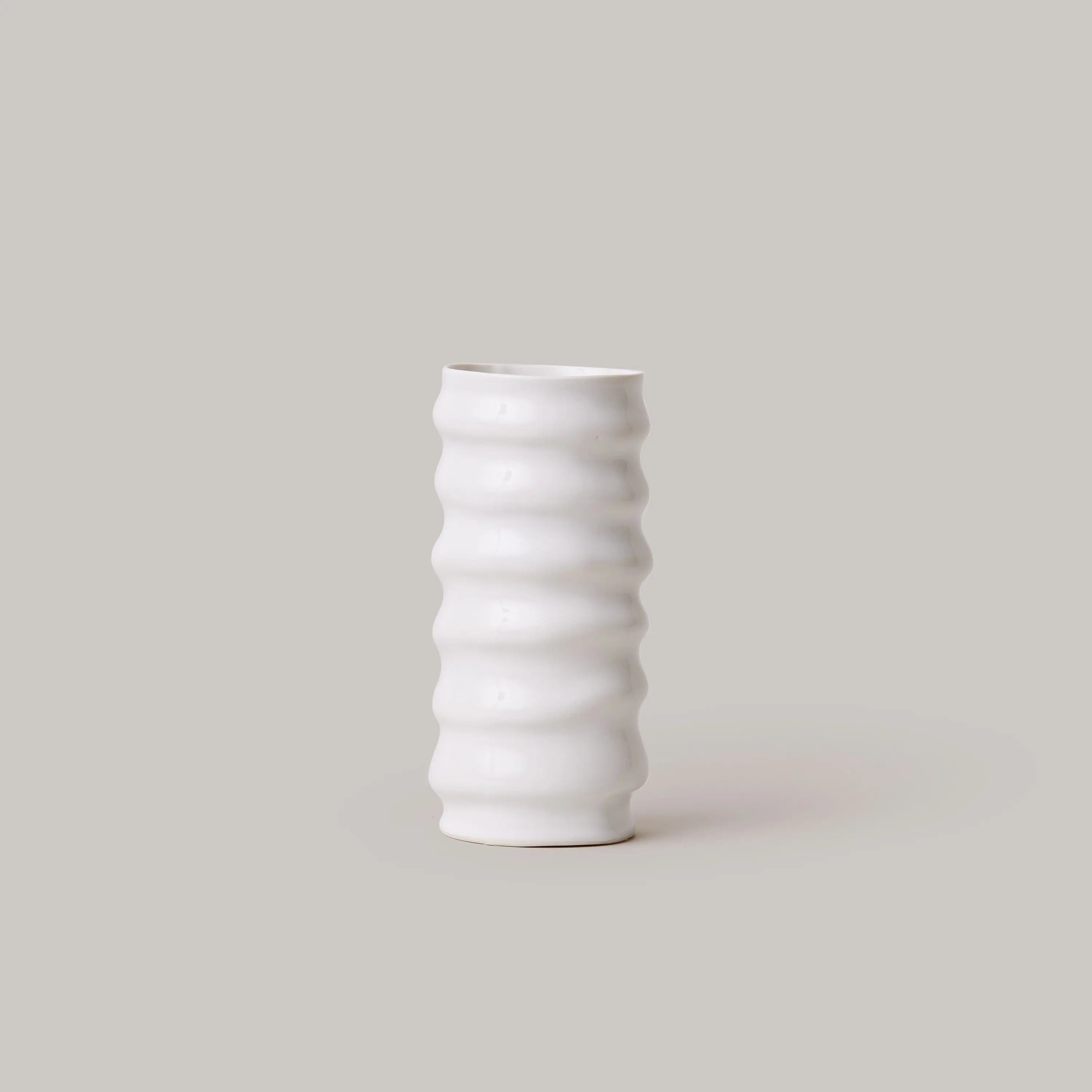 White Porcelain  Ceramic Vase Stephanie Grace