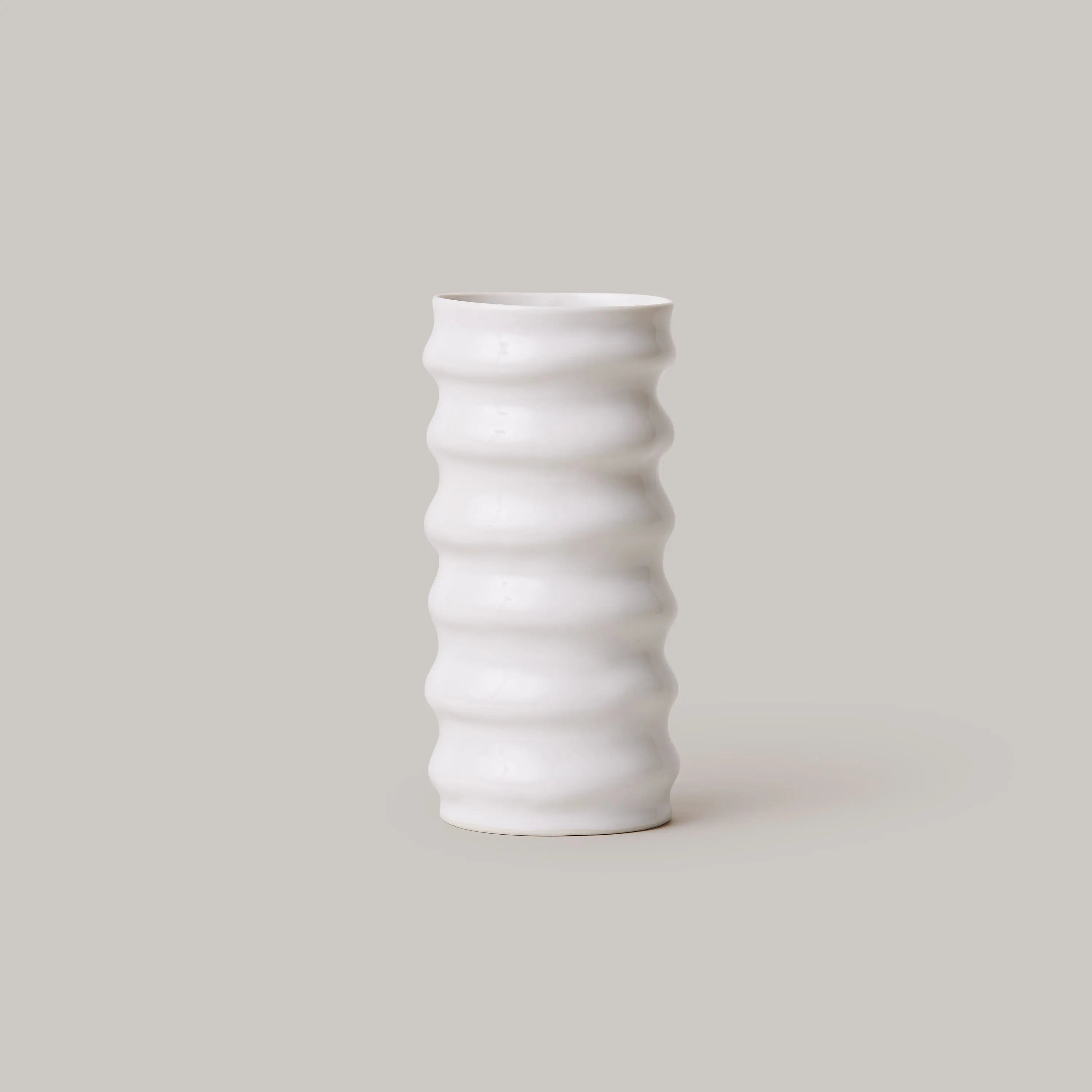 White Porcelain  Ceramic Vase Stephanie Grace