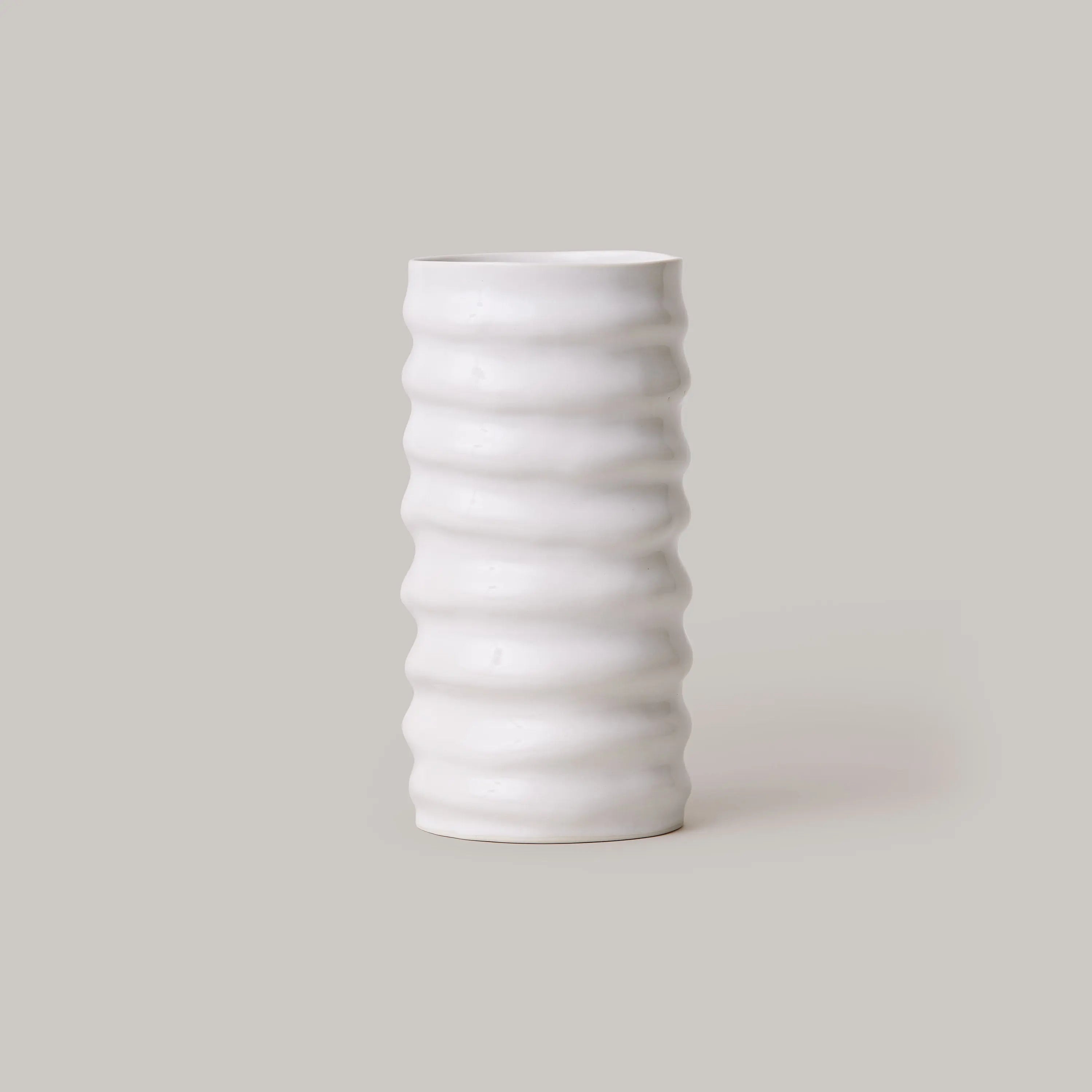 White Porcelain  Ceramic Vase Stephanie Grace