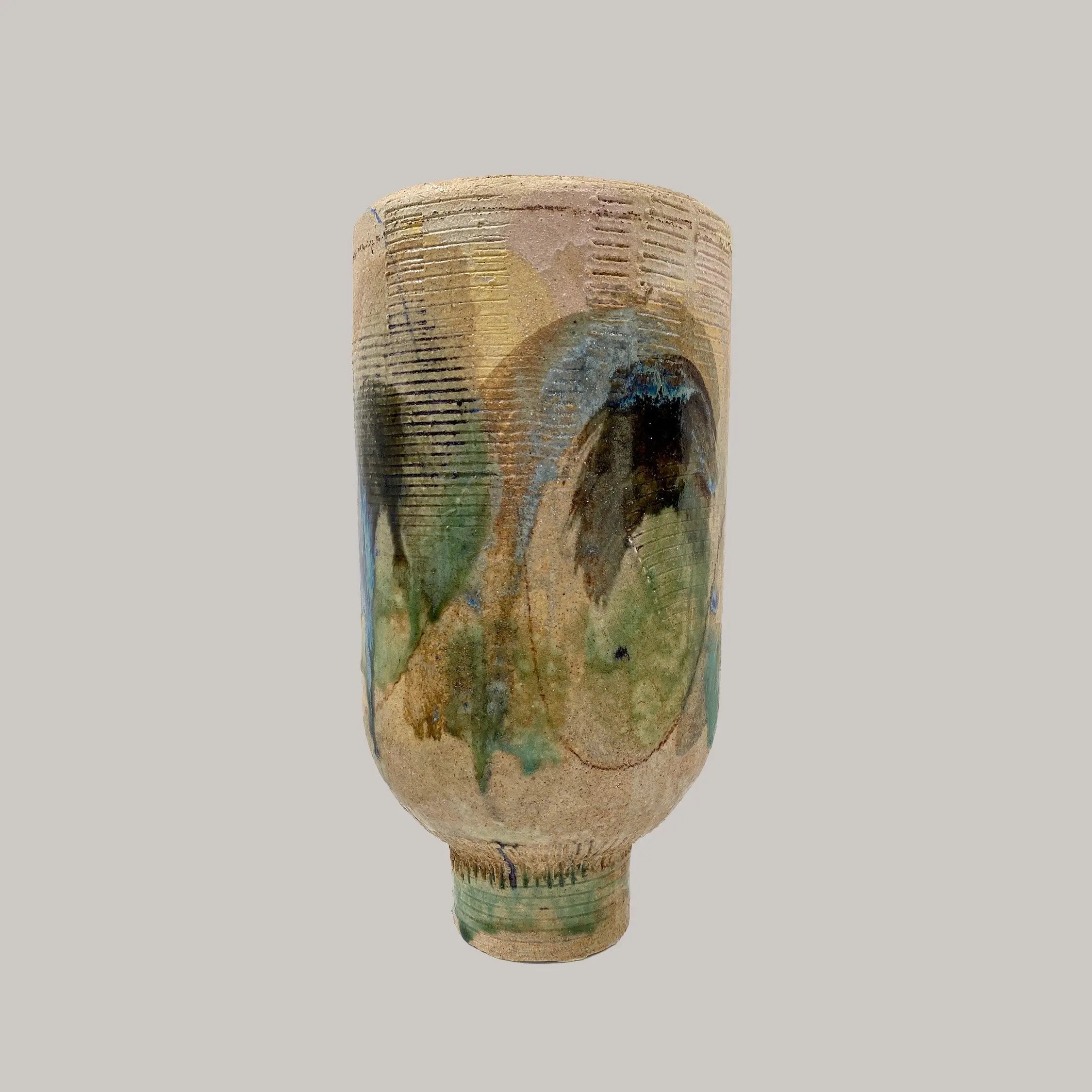 Etruscan Landscape Vases Pink & Tan