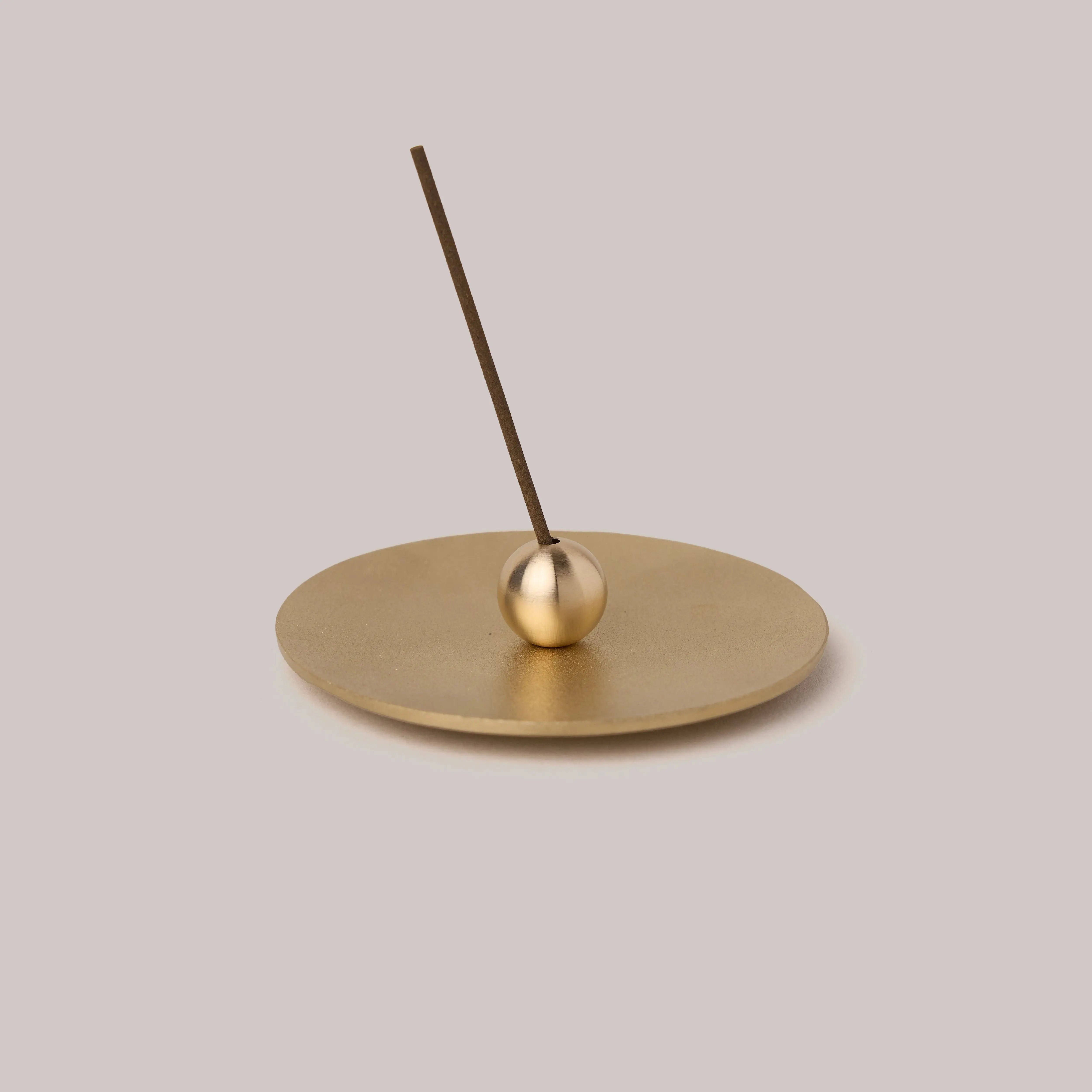 Round Incense Holder Pink & Tan